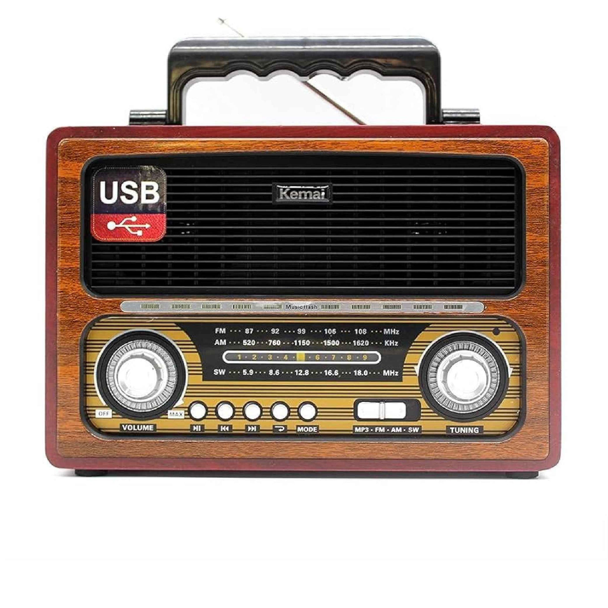 Portable Multi-Band Digital Radio with High- Power Speaker and Rechargeable Battery