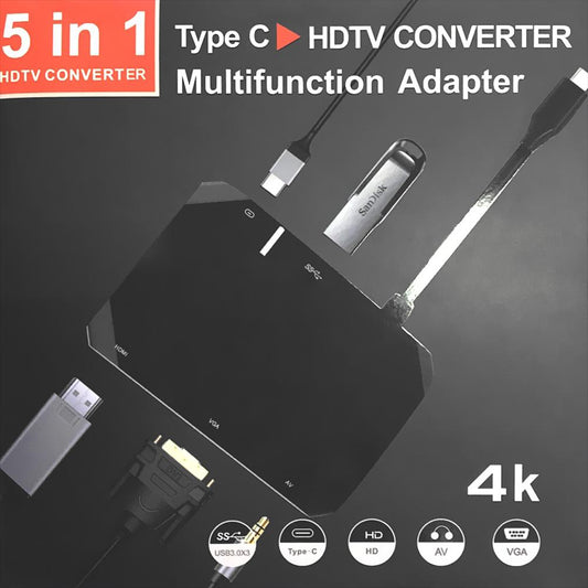 محول HDMI 5 في 1 لتحويل HDTV