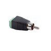 RCA Male Plug to 2-Pin Screw Terminal Adapter Solderless AV Connector