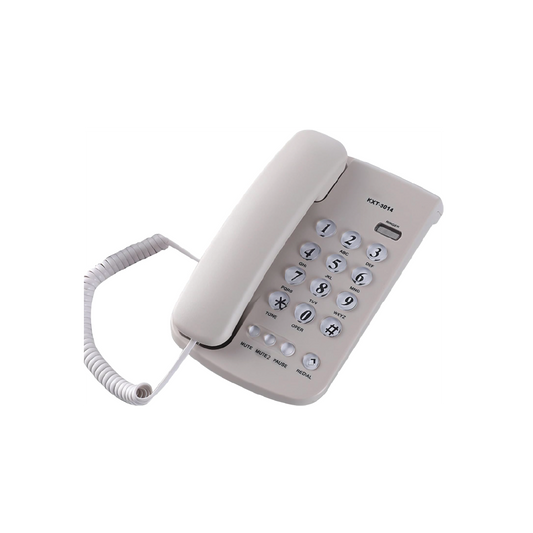 Panaphone KXT-3014 Wired Desktop Telephone -Analog  Landline Phone with Redial & Call Management Features (White)