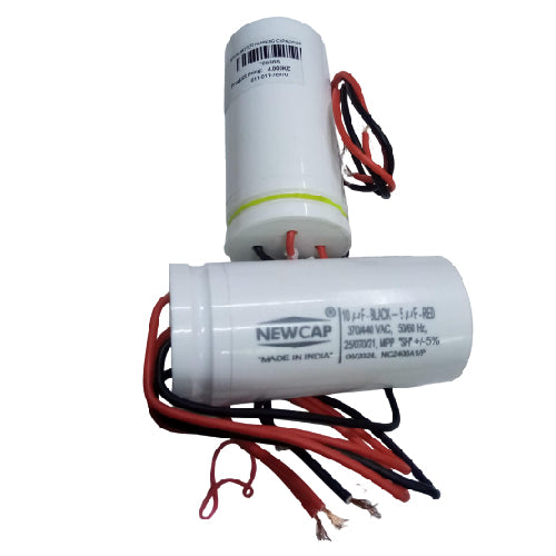 NewCap Dual Capacitor 10uF Black + 5uF Red) 370 440V Motor Runnning Capacitor (T25865) - Alqamarshop