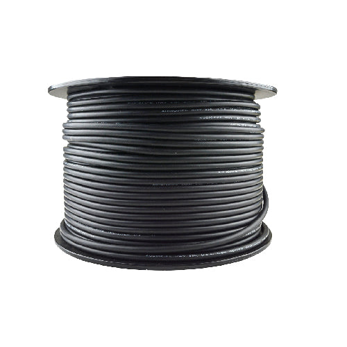 Global Microphone Cable 100 Yards Black 2-Core Stereo Audio Wire (T12237)