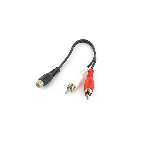 RCA Female to 2 RCA Male Stereo Audio Adapter Cable