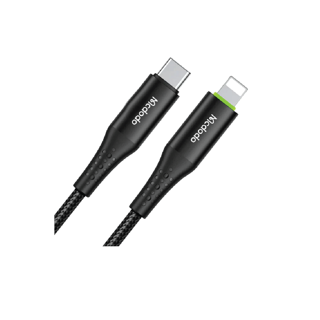 Mcdodo CA-7360 36W PD Fast Charging Cable-Lightning  to USB-C 1.2M with Auto PowerOff & L-Shaped Connector