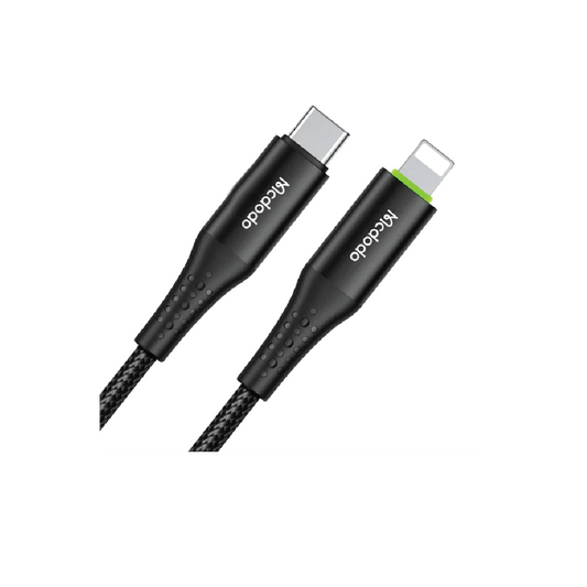 Mcdodo CA-7360 36W PD Fast Charging Cable-Lightning  to USB-C 1.2M with Auto PowerOff & L-Shaped Connector