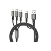 Budi 6-in-1 Multi Charging Cable T28257-3A (1.2M)Fast  Charging Cable with USB-A, USB-C, Lightning & Micro-USB