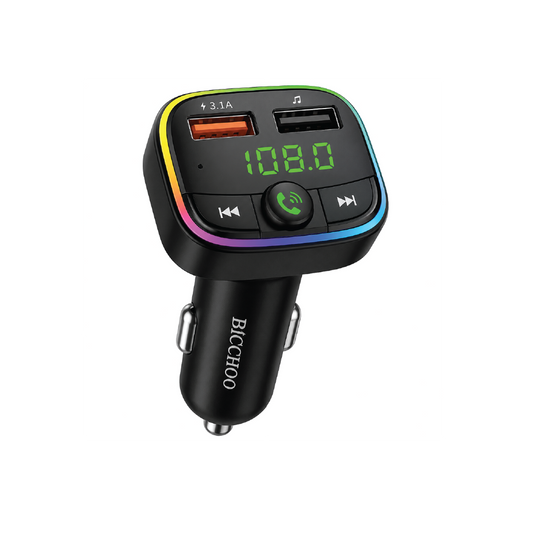 BICCHOO BC-M01 Wireless Car MP3 Player & FM Transmitter- Bluetooth  Hands-Free Audio Adapter with 3.1A Fast Charging