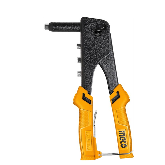 INGCO 10.5-Inch Hand Riveter – Heavy-Duty  Manual Rivet Gun