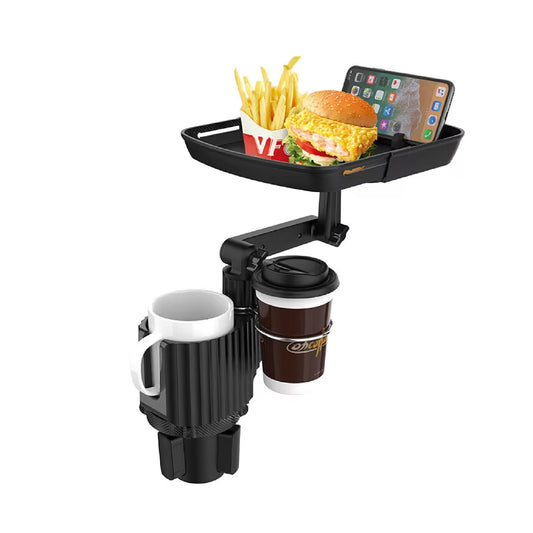 Car Cup Holder Expander Tray 360° Rotation –  Multi-Functional Adjustable Vehicle Organizer(S.N)
