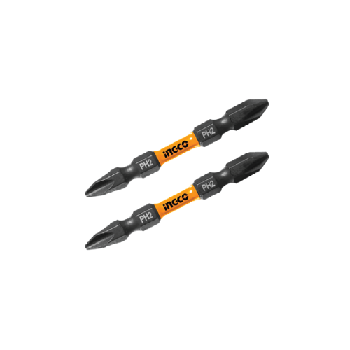 INGCO SDBIM72PH265 PH2 Double-Ended Impact Screwdriver Bits 65mm 2-Piece Set