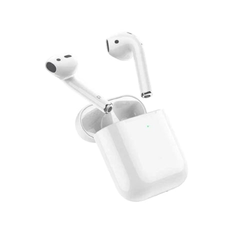 Hoco DES03 High-Quality Wireless Earbuds White (SN) - Alqamarshop