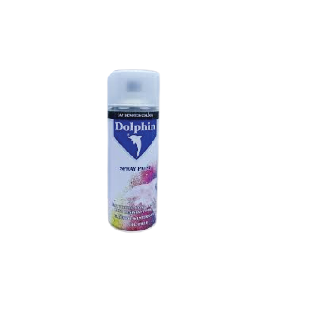 Dolphin Clear Spray Paint 280G – Multi-Purpose  Acrylic Aerosol Coating for Interior & Exterior Use