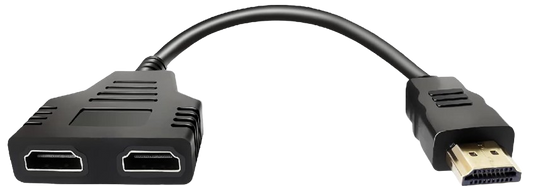 HDMI Splitter Adapter Cable, 1 to 2 Way for HDMI HD,  LED, LCD, TV 30cm (T24763) - Alqamarshop
