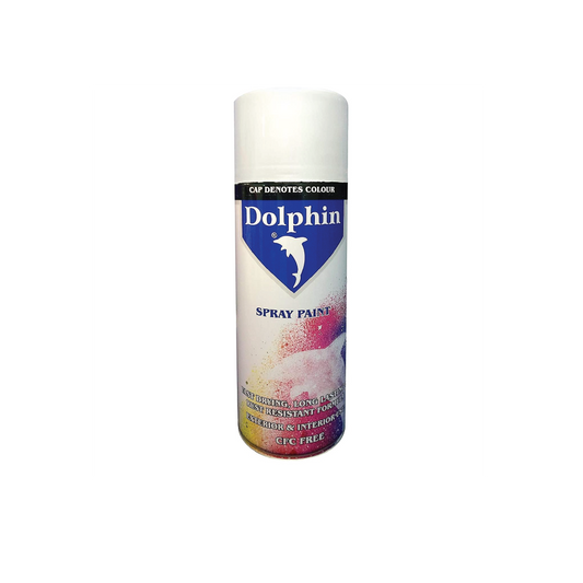 Dolphin White Spray Paint 280G (T23051)-Multi Purpose  Acrylic Aerosol Paint for Interior & Exterior Use