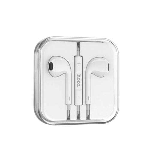 Hoco M101 Crystal Joy Wired Stereo Earphones with Microphone White (SN) - Alqamarshop