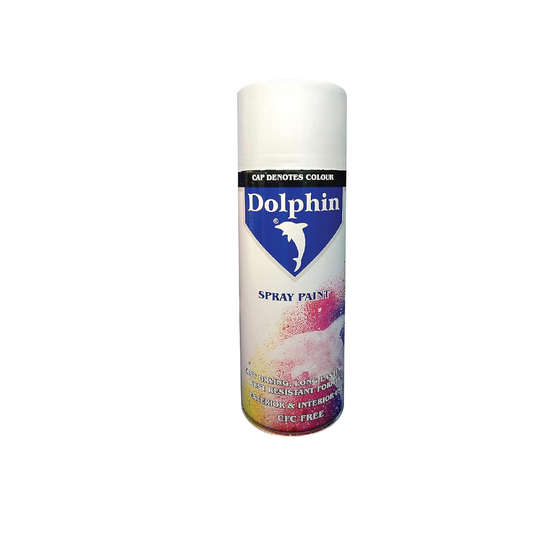 Dolphin Ivory Spray Paint 280g – Fast-Drying  Acrylic Aerosol Paint for Interior & Exterior Use