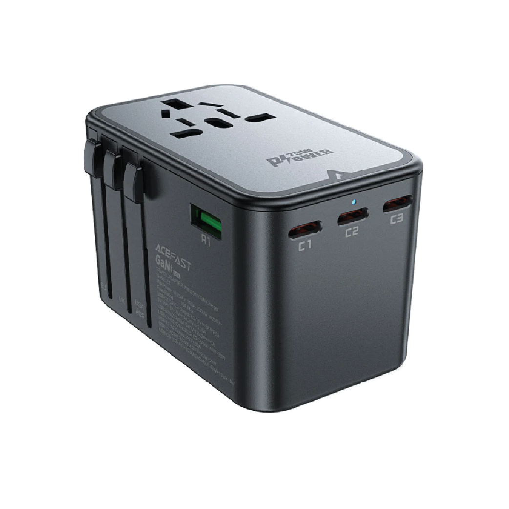 Acefast Z1 GaN Charging Adapter-2300W Power Strip  with 75W PD Fast Charging (3 USB-C + 2 USB-A)