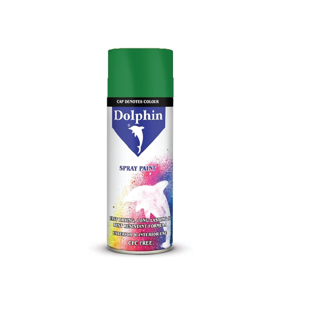 Dolphin Green 400ml Spray Paint 280G DOSP-Fast- Drying Acrylic Aerosol Paint for Interior & Exterior Use