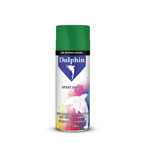 Dolphin Green 400ml Spray Paint 280G DOSP-Fast- Drying Acrylic Aerosol Paint for Interior & Exterior Use