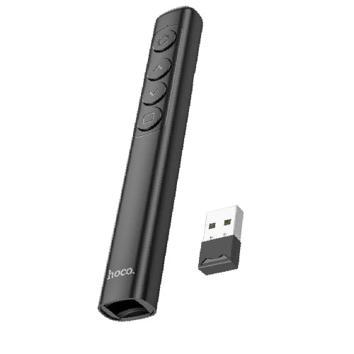 Hoco GM200 Wireless Laser Pointer Smart PPT Page Turner with 100m Range, 2.4G and Bluetooth - Alqamarshop