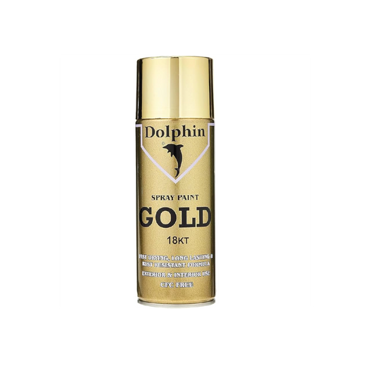 Dolphin Gold 18KT Spray Paint 280G DOSP-4  – Fast-Drying High-Gloss Acrylic Aerosol Paint