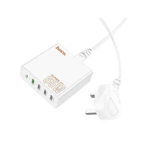 HOCO C114B 65W Super Fast Charging AdapterMulti-Port Power Charger (SN)