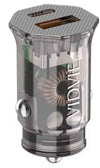 Vidvie CC549 Transparent Fast Car Charger Type-C & USB Dual Port High-Speed Adapter (T27784)