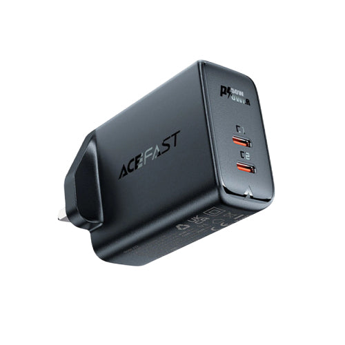 Acefast A32 GaN 50W Fast Charger Dual USB-C UK Plug (SN).