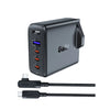 Acefast A40 100W GaN Super Fast Wall Charger 4 Ports + UK Plug Charging Cable (SN) - Alqamarshop