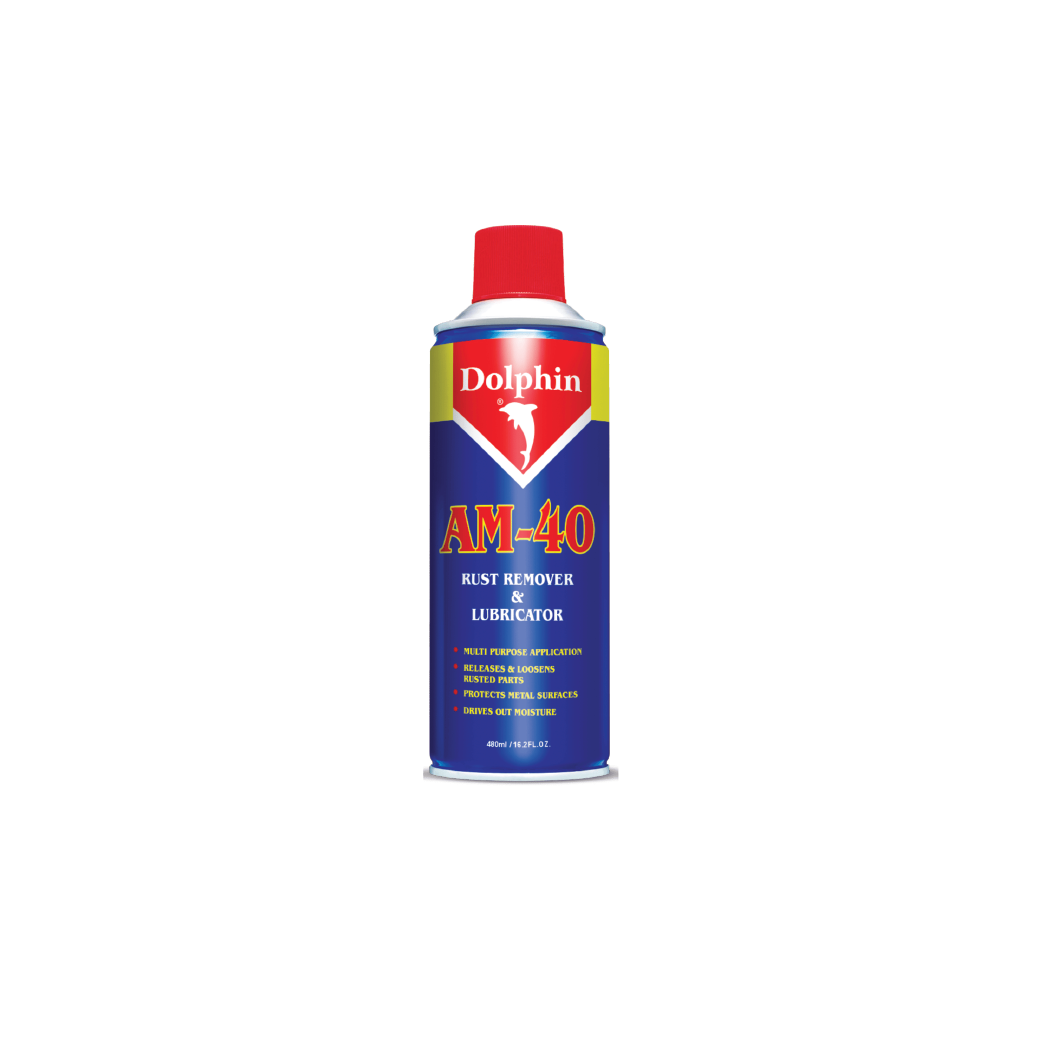 Dolphin AM-40 Rust Remover & Lubricant Spray  480ml-Multi-Purpose Anti-Rust Maintenance Spray