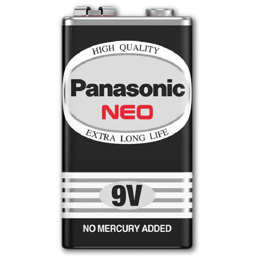 Panasonic NEO 9V Battery (6F22NT/1S) – Reliable Power for High-Drain Devices! (T12983)