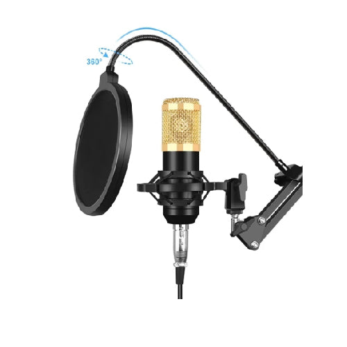 Professional Condenser Microphone Crystal Clear  Sound for Recording and Streaming (T21696)