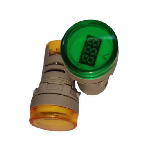 1 PC Round Digital Voltmeter Compact LED Voltage Display Module - Alqamarshop