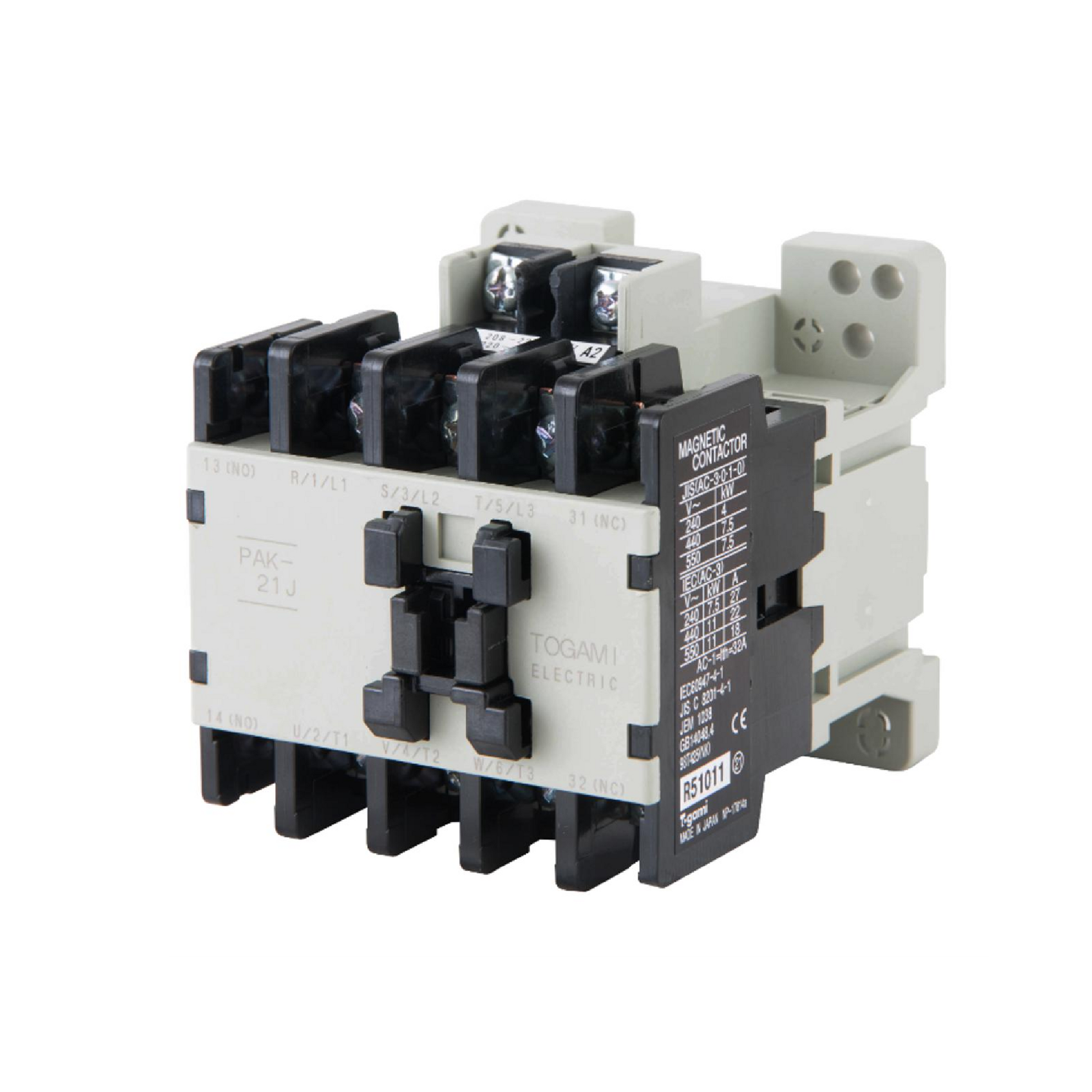 Togami Magnetic Contactor PAK-21J P330 –  Heavy-Duty Industrial Power Contactor