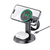 Budi 3-in-1 Foldable Magnetic Wireless Charging  Stand – 20W Fast Charger for Phone, Watch & Earbuds