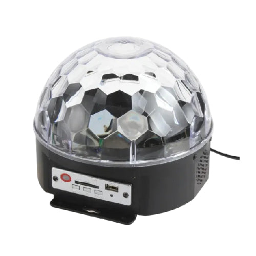 LED Crystal Magic Ball Light Rotating RGB Party Light Sound-Activated and Plug-and-Play (T04747)
