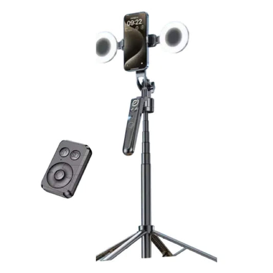 Plokama Live-P10 Selfie Stick Tripod – 360° Rotating  Bluetooth Remote Portable Stand