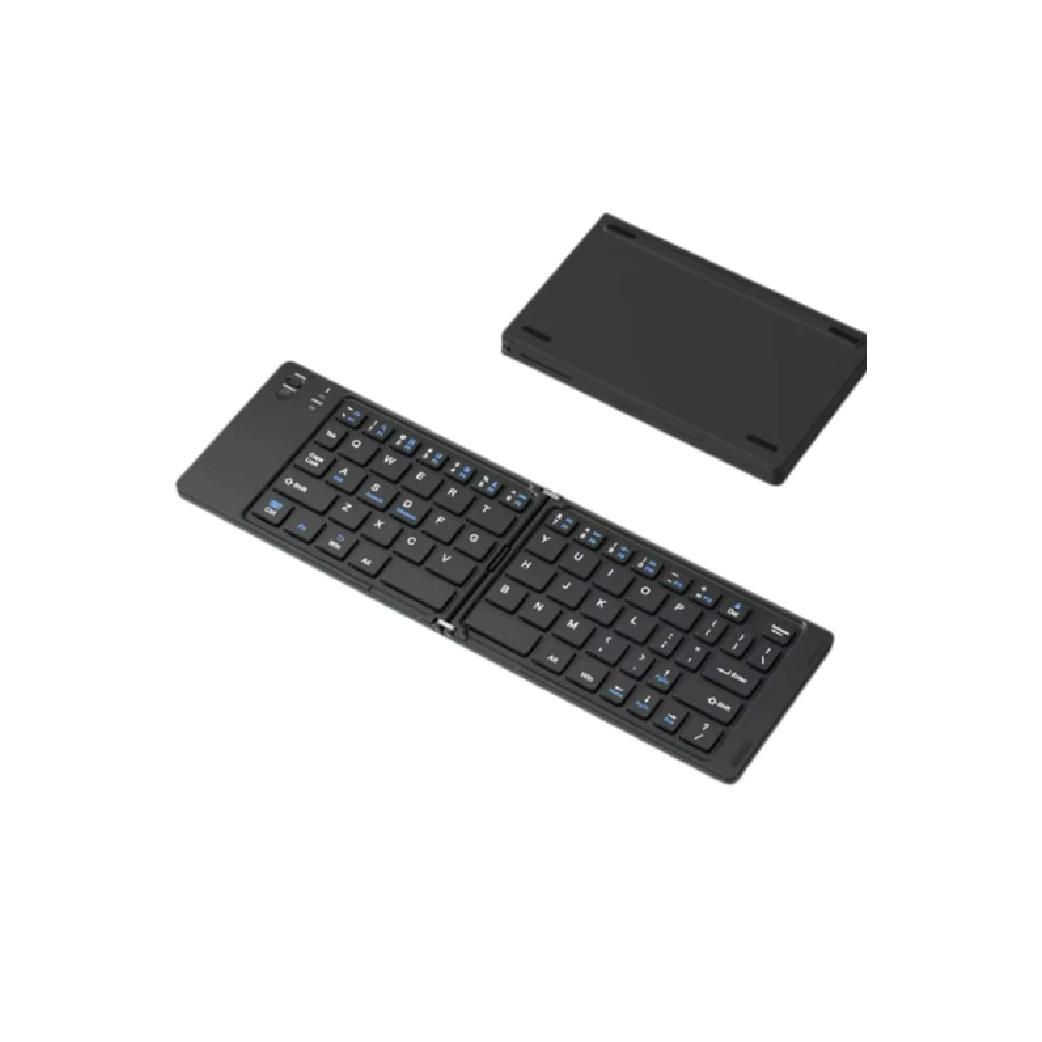 B031 Foldable Bluetooth Keyboard with Arabic & English  Layout – Ultra-Slim Wireless Rechargeable Keyboard