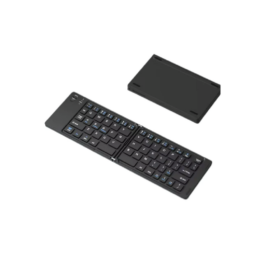 B031 Foldable Bluetooth Keyboard with Arabic & English  Layout – Ultra-Slim Wireless Rechargeable Keyboard