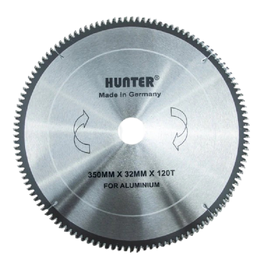 Hunter 12" Circular Saw Blade – 350mm x 32mm x 120T for Aluminum Cutting - Alqamarshop