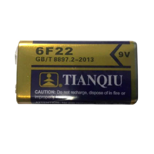 Tianqiu 6F22 9V Battery Long-Lasting Power for Smoke Detectors, Toys and Electronics (T12983)