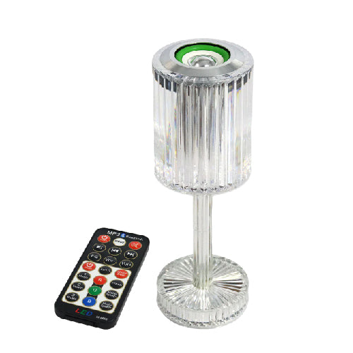 Crystal LED Lamp with Bluetooth Speaker Elegant Design and RGB Lighting (T27050)