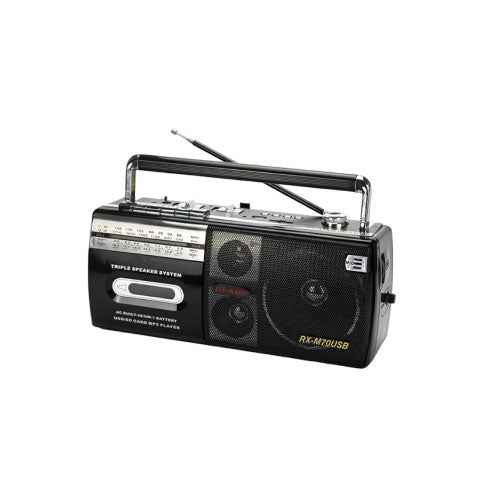 Golan RX-M70USB Radio Cassette Recorder Portable FM/AM Player with USB option