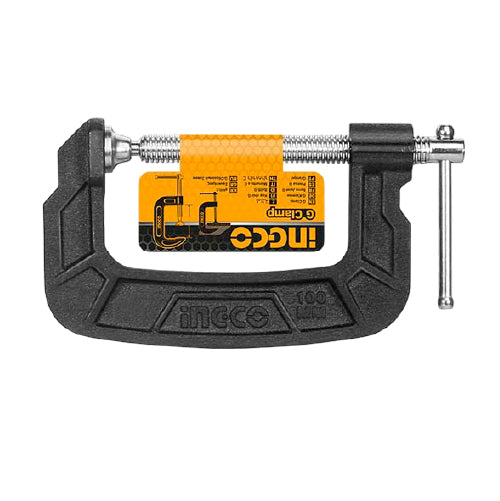 Ingco HGC0104 G Clamp 100mm (4 Inch) Heavy-Duty Steel Body - Alqamarshop