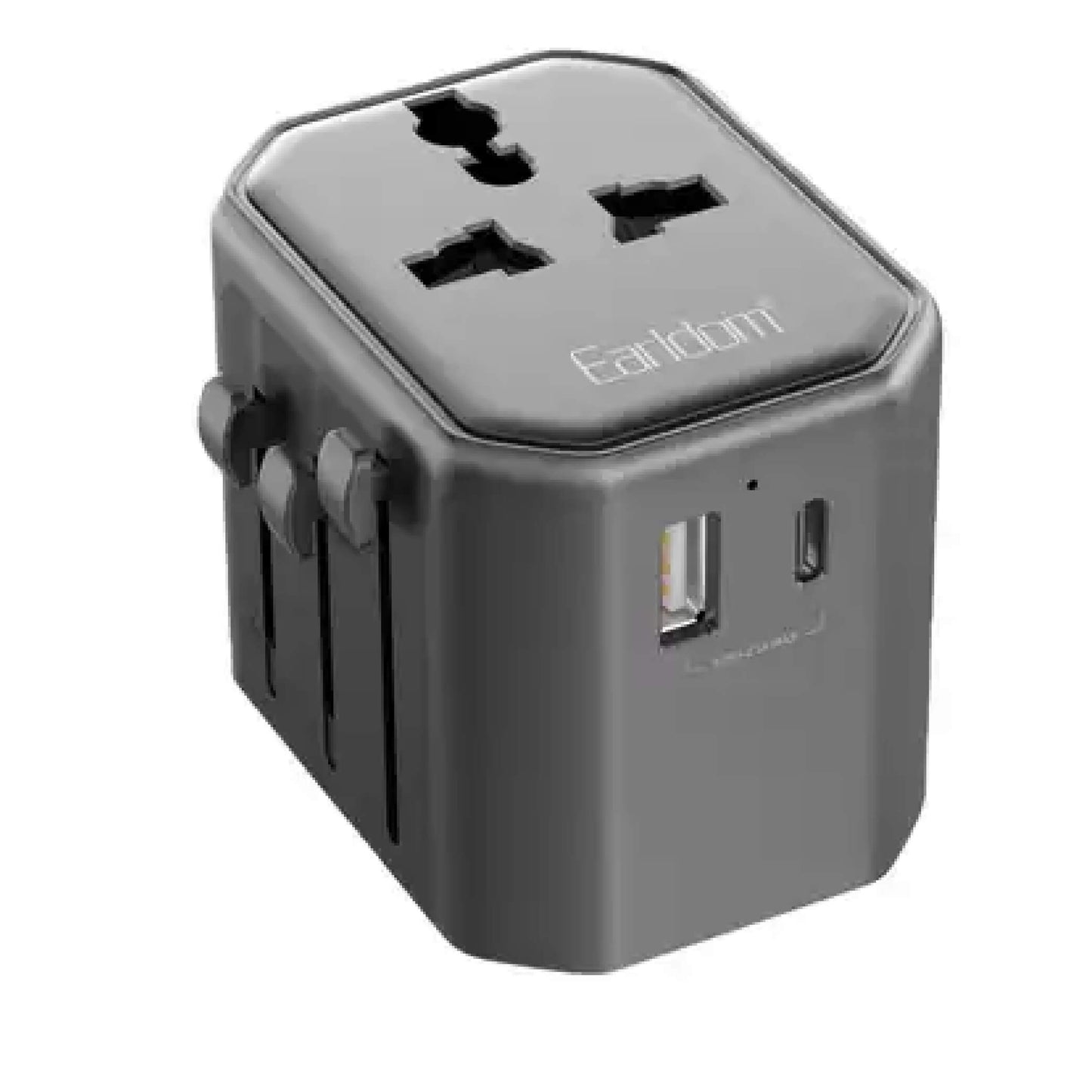 Earldom LC16 Universal Travel Adapter – 2500W  Power Plug with 2 USB & 1 USB-C Ports