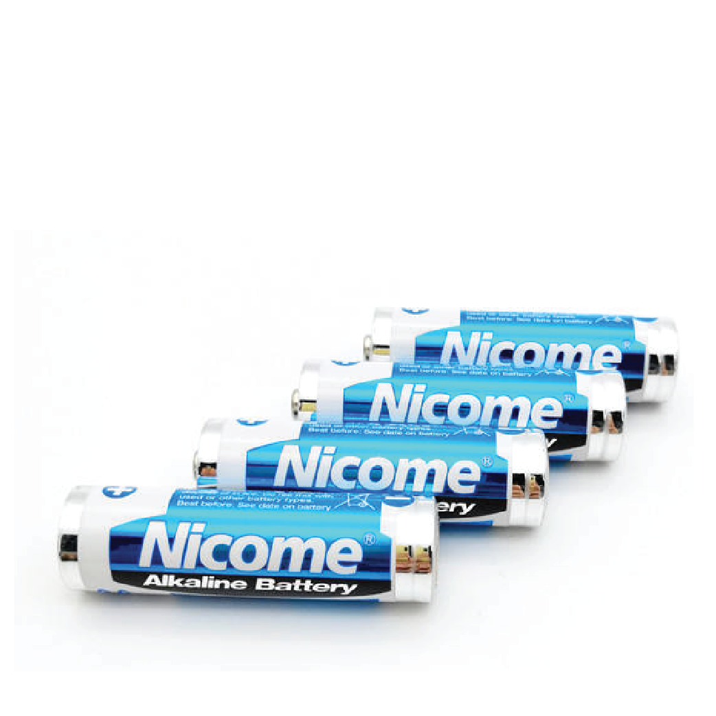 Nicome AA Alkaline Batteries 1.5V (LR6) 4+2 Free Pack –  Mercury-Free High-Performance Power for Everyday Devices