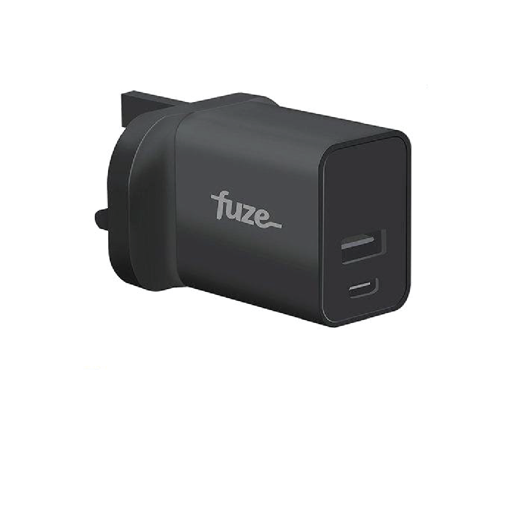 Fuze Powercube 20W Dual-Port Wall Charger –  USB-C PD & USB-A Fast Charging Adapter