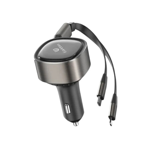 Earldom ES-CC30 Compact RetractableUSB-C Car Charger 30W (SN) - Alqamarshop