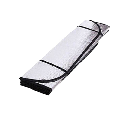 Metallic Foldable Reflective Sun Shade 130x60 cm Universal Car Windshield Protector (T20050) - Alqamarshop