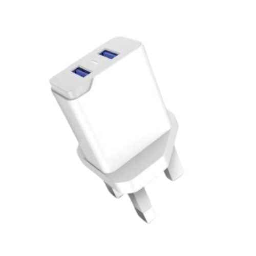 Aspor A830 Travel Charger Dual USB Fast Charger 2.4A for Smartphones and Tablets (T27701)